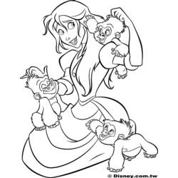 Coloring page: Tarzan (Animation Movies) #131276 - Printable coloring pages