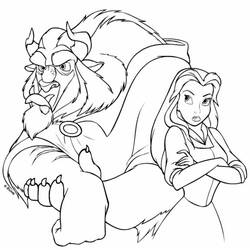 Coloring page: The Beauty and the Beast (Animation Movies) #130915 - Printable coloring pages