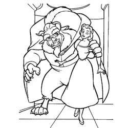 Coloring page: The Beauty and the Beast (Animation Movies) #130928 - Free Printable Coloring Pages