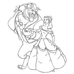 Coloring page: The Beauty and the Beast (Animation Movies) #130929 - Printable coloring pages