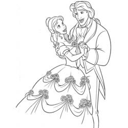 Coloring page: The Beauty and the Beast (Animation Movies) #130944 - Printable coloring pages