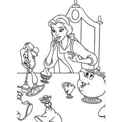 Coloring page: The Beauty and the Beast (Animation Movies) #130958 - Free Printable Coloring Pages