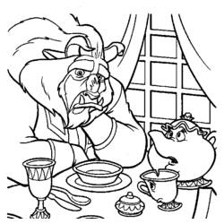 Coloring page: The Beauty and the Beast (Animation Movies) #130966 - Free Printable Coloring Pages