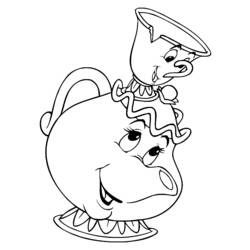 Coloring page: The Beauty and the Beast (Animation Movies) #130972 - Free Printable Coloring Pages
