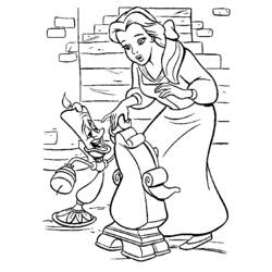 Coloring page: The Beauty and the Beast (Animation Movies) #130976 - Free Printable Coloring Pages