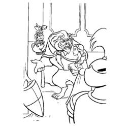 Coloring page: The Beauty and the Beast (Animation Movies) #130980 - Free Printable Coloring Pages