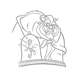 Coloring page: The Beauty and the Beast (Animation Movies) #131001 - Free Printable Coloring Pages