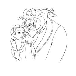 Coloring page: The Beauty and the Beast (Animation Movies) #131029 - Free Printable Coloring Pages