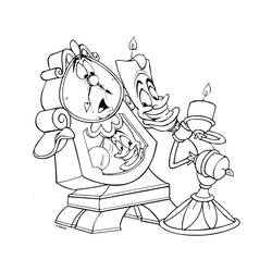 Coloring page: The Beauty and the Beast (Animation Movies) #131049 - Free Printable Coloring Pages