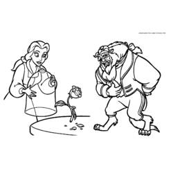 Coloring page: The Beauty and the Beast (Animation Movies) #131070 - Printable coloring pages