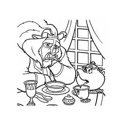 Coloring page: The Beauty and the Beast (Animation Movies) #131072 - Free Printable Coloring Pages