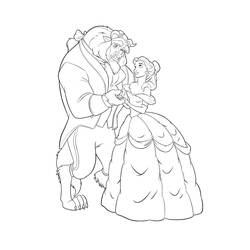 Coloring page: The Beauty and the Beast (Animation Movies) #131073 - Printable coloring pages