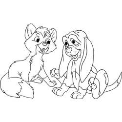 Coloring pages: The Fox and the Hound - Printable coloring pages
