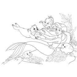 Coloring page: The Little Mermaid (Animation Movies) #127294 - Printable coloring pages