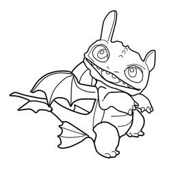 Toothless (Animation Movies) coloring page #179841 to print and color