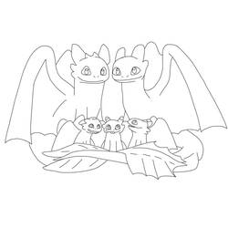 Coloring page: Toothless (Animation Movies) #179846 - Free Printable Coloring Pages