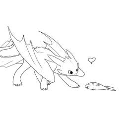 Coloring page: Toothless (Animation Movies) #179856 - Free Printable Coloring Pages