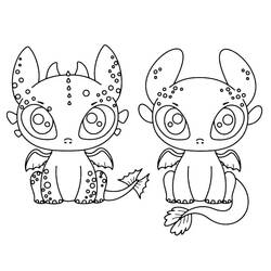 Coloring pages: Toothless - Free Printable Coloring Pages