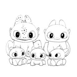 Coloring page: Toothless (Animation Movies) #179860 - Free Printable Coloring Pages