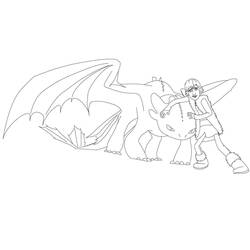 Coloring page: Toothless (Animation Movies) #179862 - Free Printable Coloring Pages