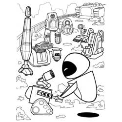 Coloring page: Wall-E (Animation Movies) #132000 - Printable coloring pages