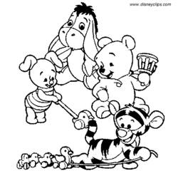 Coloring page: Winnie the Pooh (Animation Movies) #28821 - Printable coloring pages