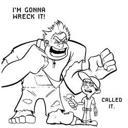 Coloring page: Wreck-It Ralph (Animation Movies) #130668 - Free Printable Coloring Pages