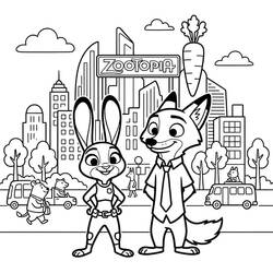 Zootopia - Free printable coloring pages