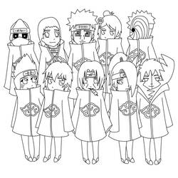 Coloring pages: Akatsuki - Free Printable Coloring Pages