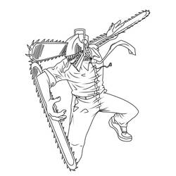 Coloring pages: Chainsaw Man - Free Printable Coloring Pages