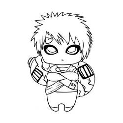Coloring pages: Gaara - Free Printable Coloring Pages