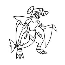 Coloring pages: Garchomp - Free Printable Coloring Pages