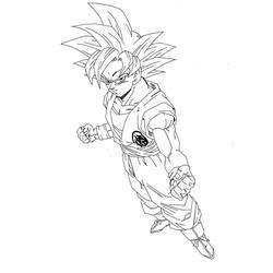 Goku (Anime and Manga) coloring page #201371 to print and color