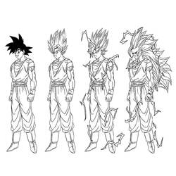 Goku (Anime and Manga) coloring page #201378 to print and color