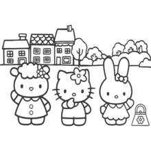 Hello Kitty (Anime and Manga) coloring page #37008 to print and color