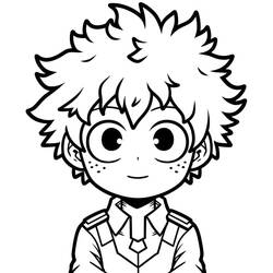 Coloring pages: Izuku Midoriya - Free Printable Coloring Pages