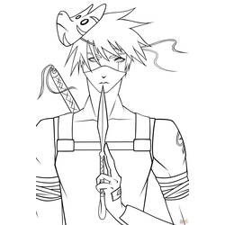 Coloring pages: Kakashi - Free Printable Coloring Pages
