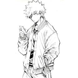Coloring pages: Katsuki Bakugo - Free Printable Coloring Pages