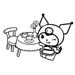 Coloring pages: Kuromi - Free Printable Coloring Pages