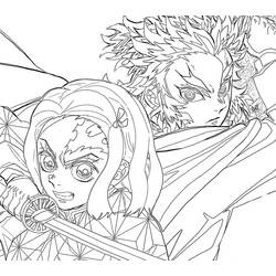 Coloring pages: Kyojuro Rengoku - Free Printable Coloring Pages