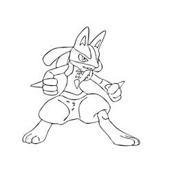 Coloring pages: Lucario - Free Printable Coloring Pages