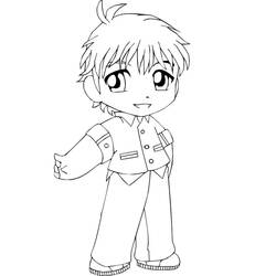 Coloring pages: Manga Boy - Free Printable Coloring Pages