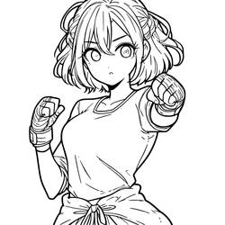 Coloring page: Manga Girl (Anime and Manga) #213384 - Free Printable Coloring Pages