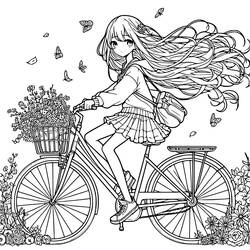 Coloring page: Manga Girl (Anime and Manga) #213386 - Free Printable Coloring Pages