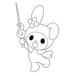 Coloring pages: My Melody - Free Printable Coloring Pages