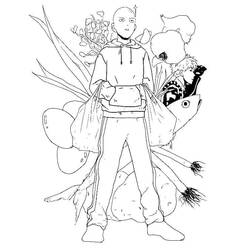 One Punch Man (Anime and Manga) coloring page #183073 to print and color