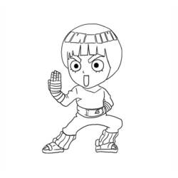 Coloring pages: Rock Lee - Free Printable Coloring Pages