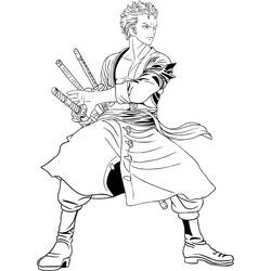 Coloring pages: Roronoa Zoro - Free Printable Coloring Pages