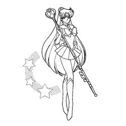 Sailor Moon (Anime and Manga) coloring page #50386 to print and color