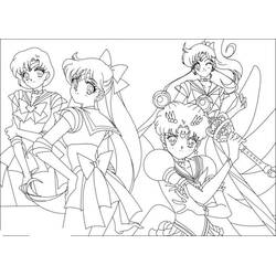Coloring page: Sailor Moon (Anime and Manga) #50437 - Free Printable Coloring Pages